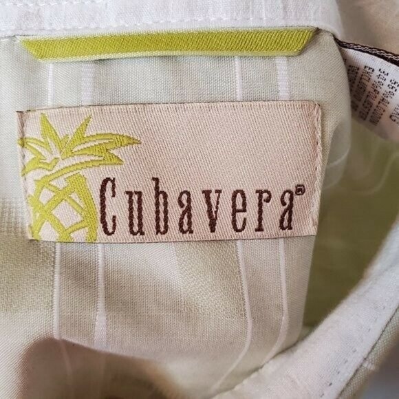 Cubavera Striped Short Sleeve Button Up Camp Shirt - Picture 10 of 10
